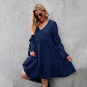 Lorna Kirkbridge | Mint Tiered Bell Sleeve Mini Dress For Women