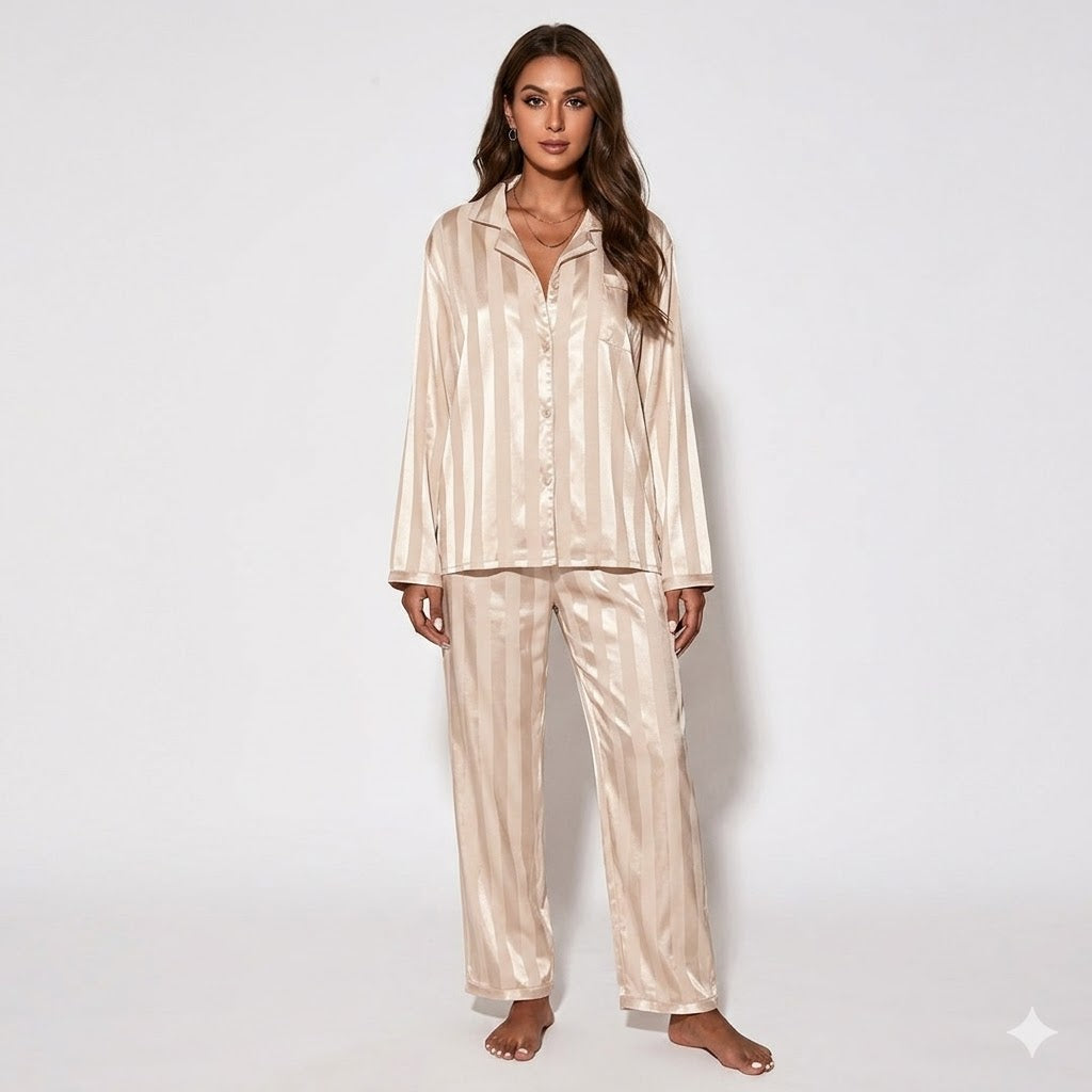 Clara Bellini | Luxury Button Pajama Set For Women