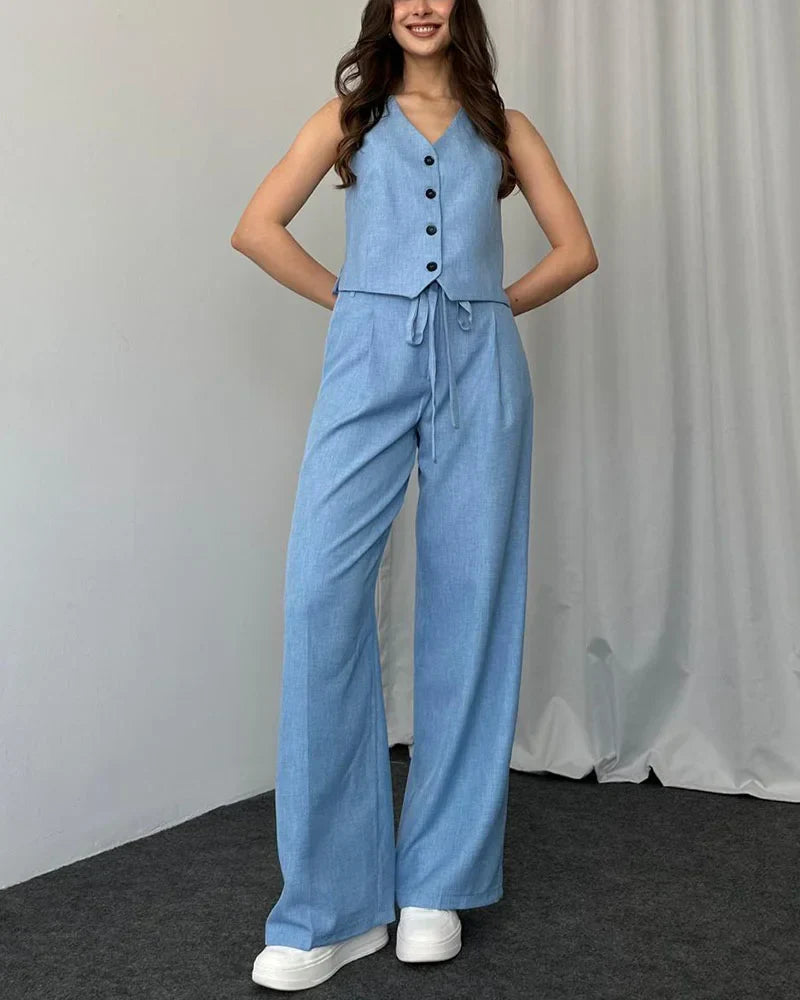 Scarlett Bexley | Wide Leg Two Piece Set For Women