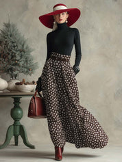 Harper Clarke | Snowflake Print Turtleneck And Skirt Set For Women