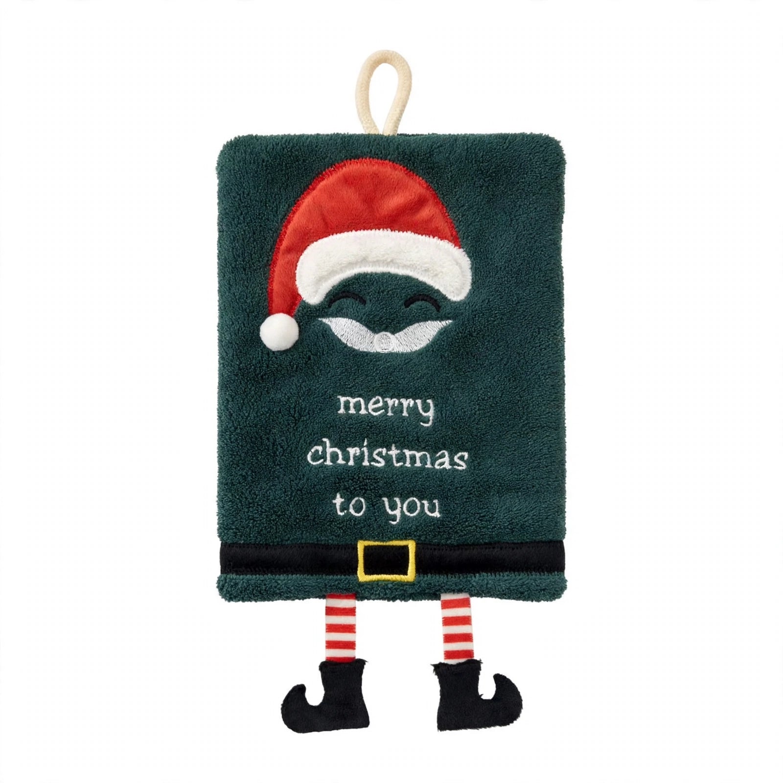 North Star | Green Santa Christmas Hand Towel Unisex