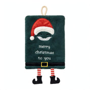 North Star | Green Santa Christmas Hand Towel Unisex