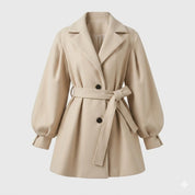 Sofia Bellini | Belted Oversized Trench Coat with Soft Tailored Finish For Women