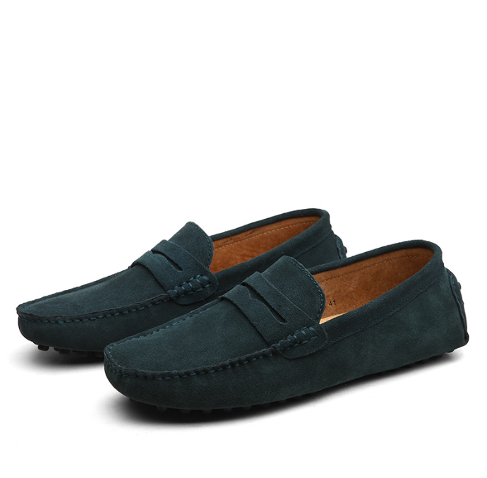 Leandro Walley | Suede Penny Driving Loafers For Men