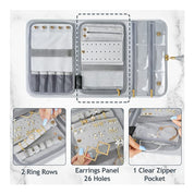 Trinket Fold | Grey Foldable Travel Jewellery Organiser For Women