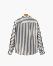 Gabriel Fontaine | Linen Stripe Shirt with Relaxed Coastal Elegance For Men