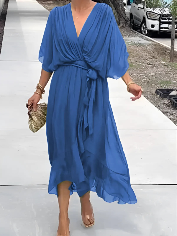 Seraphina Laurent | Elegant Wrap Maxi Dress For Women