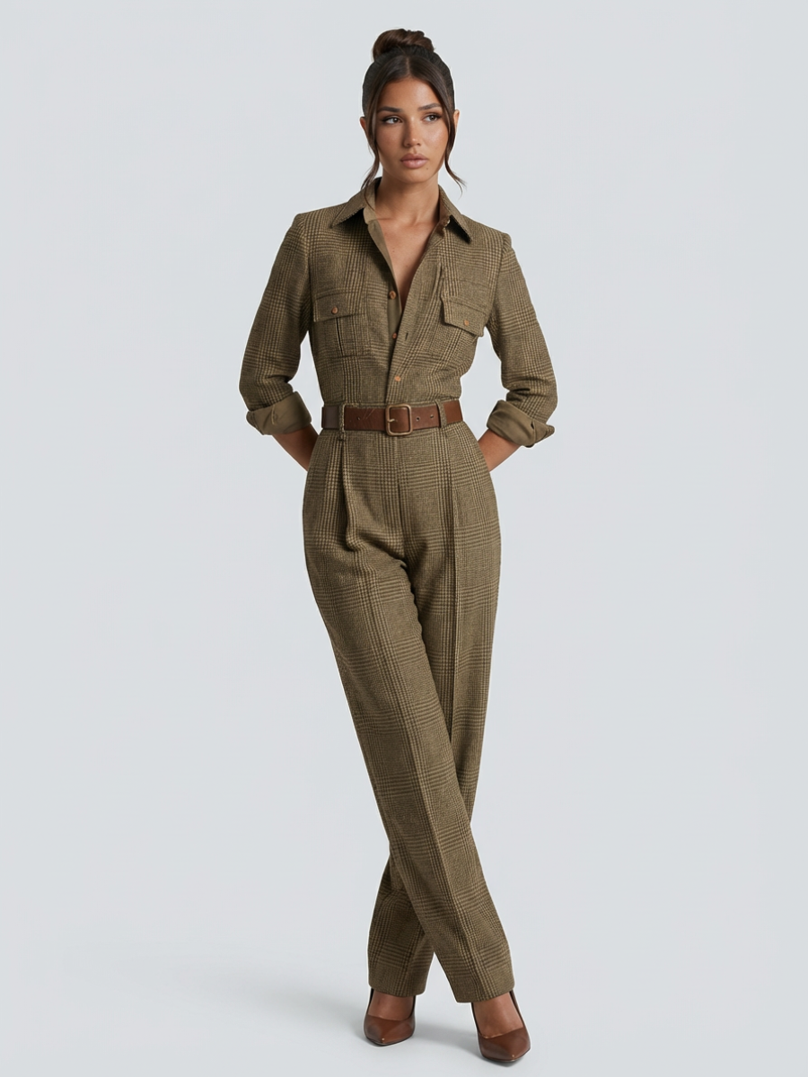Sienna Whitmore | Tailored Check Jumpsuit For Women