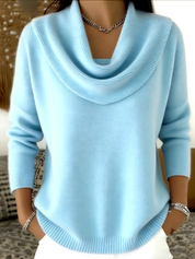 Victoria Sinclair | Soft Knit Cowl Neck Sweater For Women