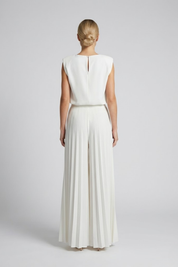 Celeste Whitmore | Pleated Wide-Leg Two-Piece Set For Women