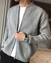 Matteo Bellini | Ribbed Zip Cardigan with Refined Comfort For Men
