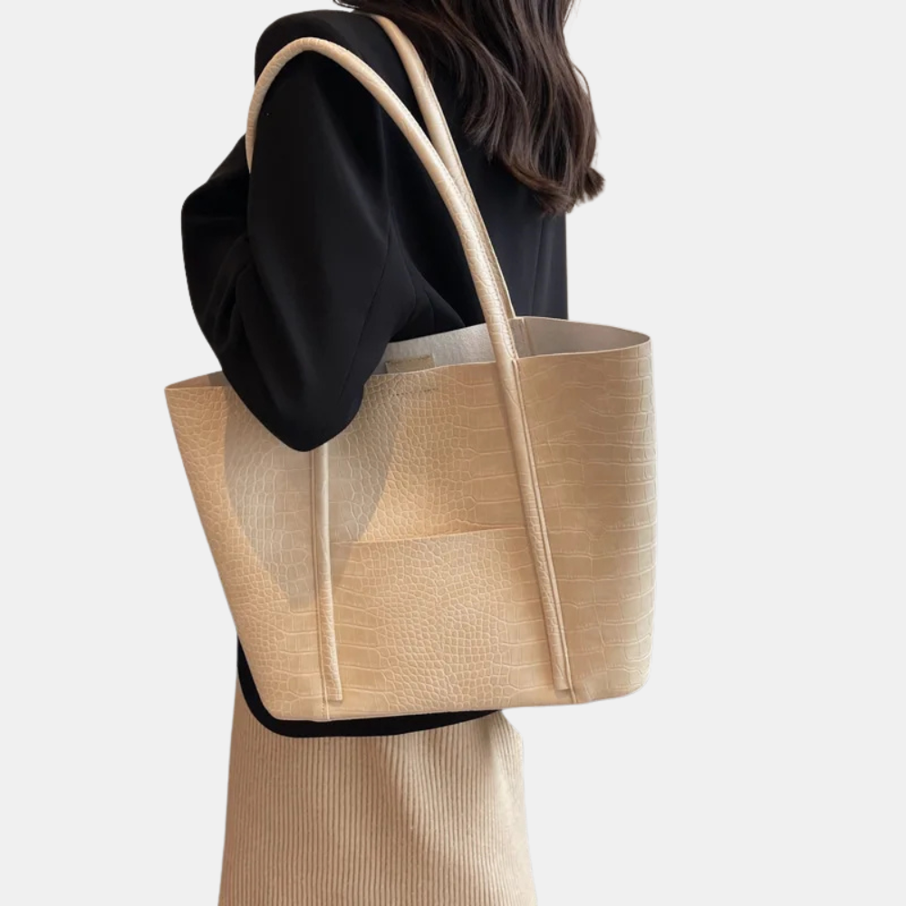 Harper Donnelly | Croc-Effect Leather Tote Bag For Women