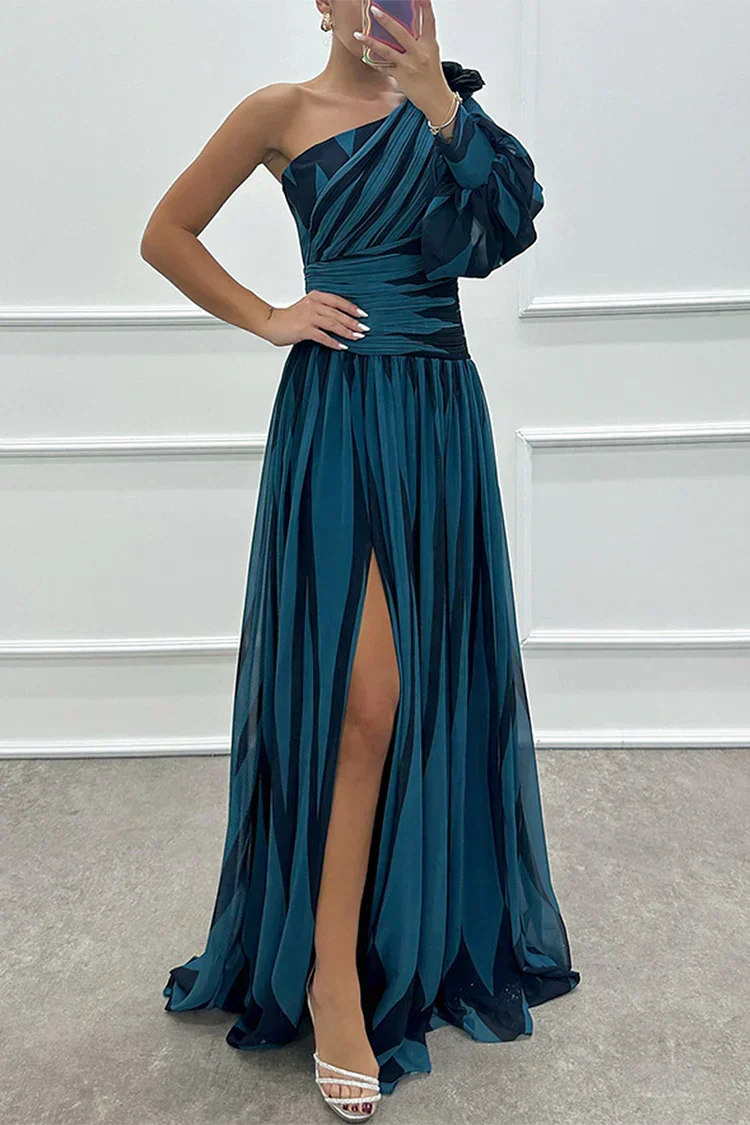 Phoebe Larkin | Striped One-Shoulder Maxi Dress For Women