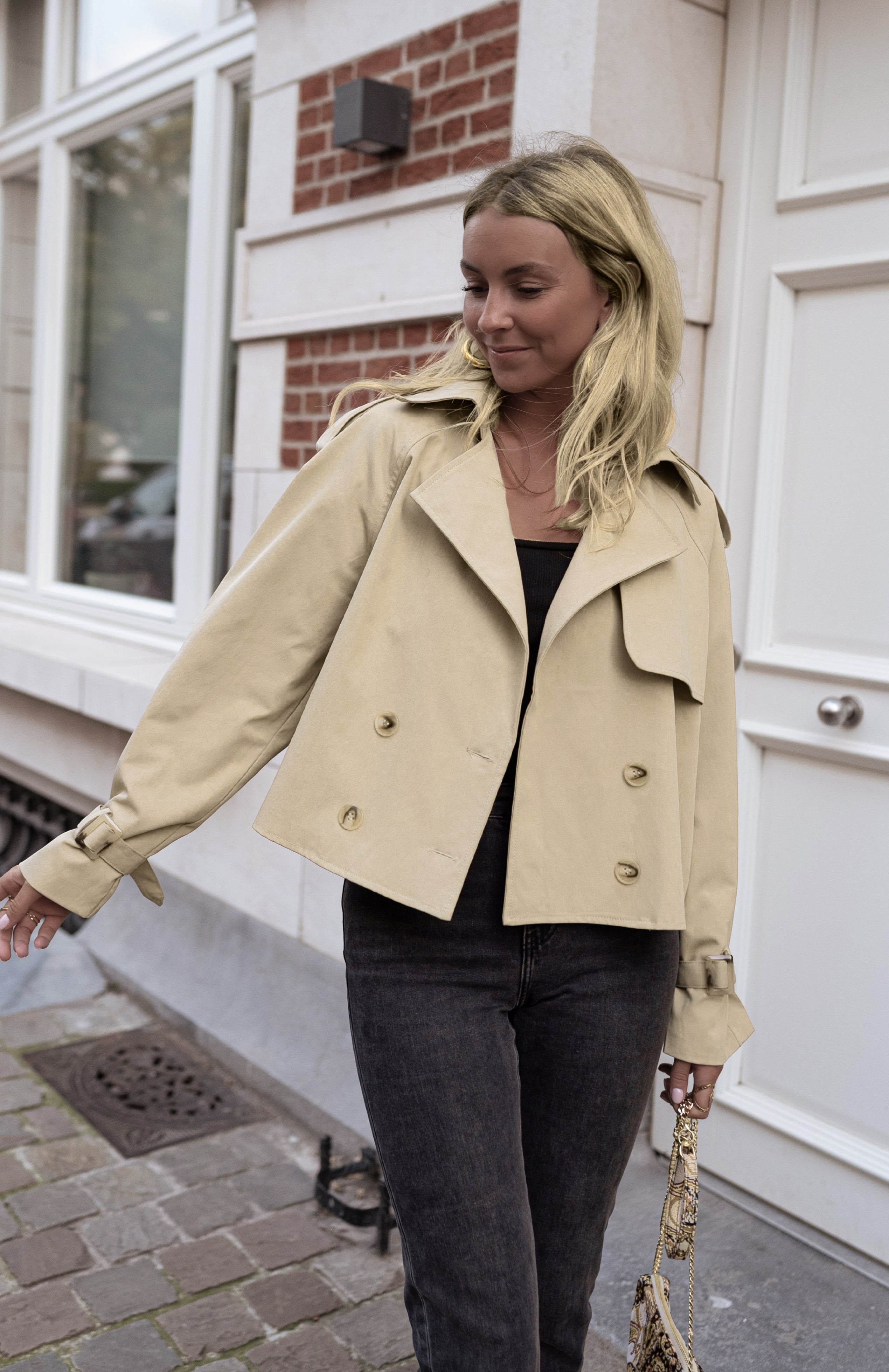 Camille Renard | Cropped Trench Jacket For Women