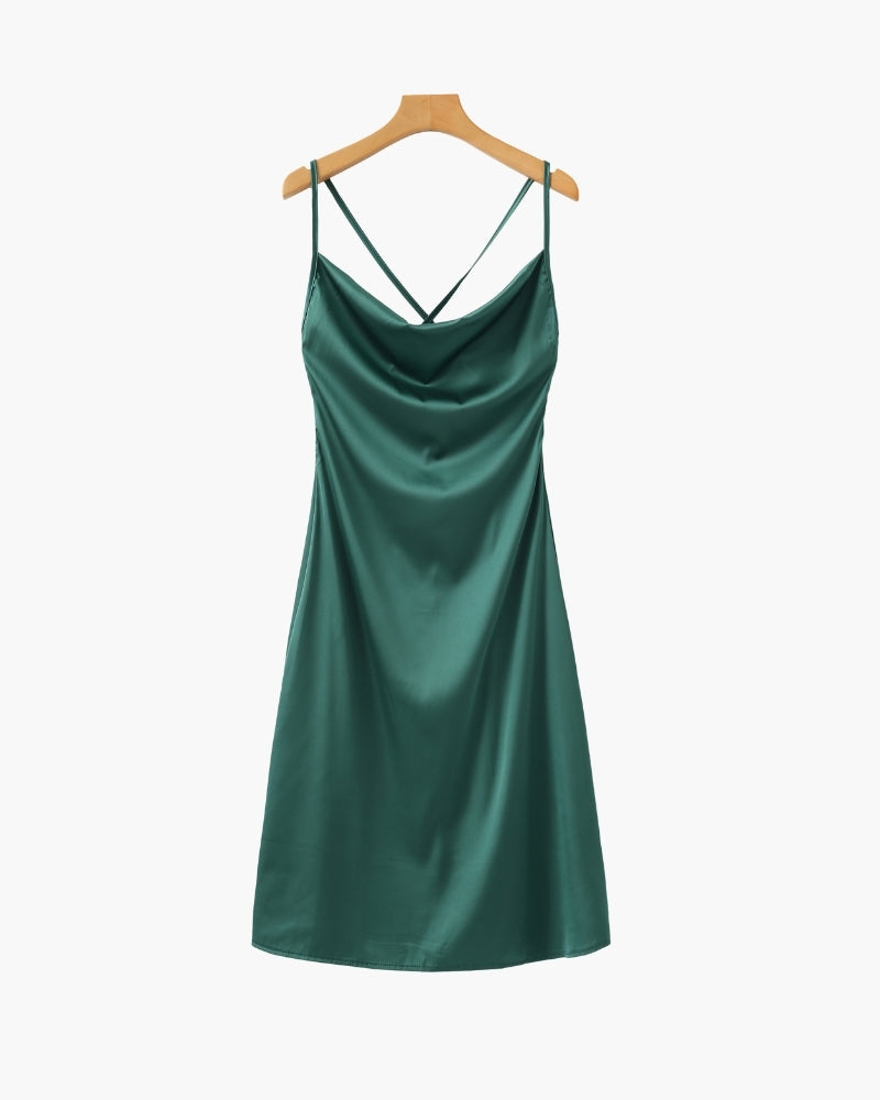 Camille Dupont | Satin Slip Dress with Effortless Parisian Elegance For Women