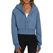 Sophie Laurent | Cropped Zip Hoodie For Women