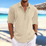 Giacomo Braybridge | Long Sleeve Half-Button Polo For Men