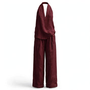 Bridie Ashcroft | Linen Tank Top and Wide-Leg Pants Set For Women