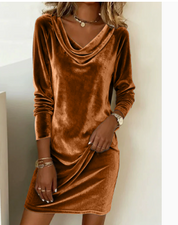 Ruby Thompson | Velvet Midi Cocktail Races Dress For Women