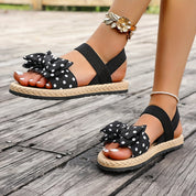 Nora Fitzgerald | Polka Dot Bow Sandals For Women