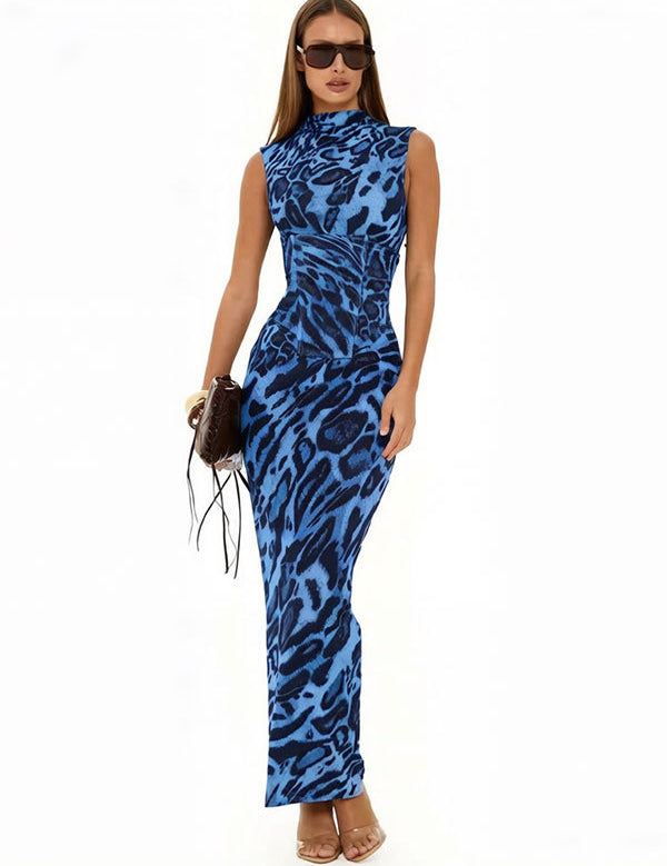 Tara Hughes | Leopard Print Bodycon Maxi Dress For Women