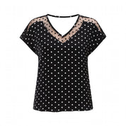 Freya Callahan | Polka Dot Mesh Blouse For Women