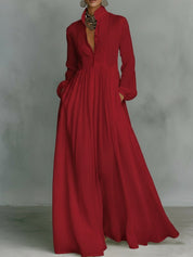 Harper White | Elegant Long Sleeve Maxi Dress For Women