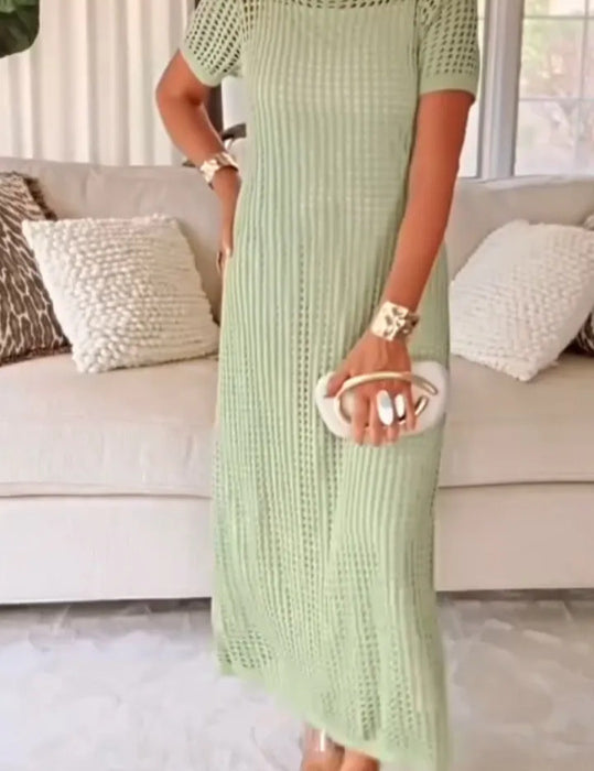 Georgia Clarke | Crochet Knit Maxi Dress For Women