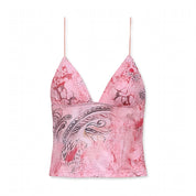 Freya Langston | Butterfly Print Crop Top For Women