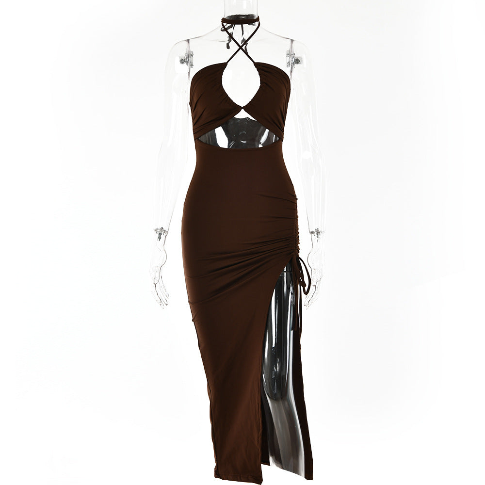 Brooke Stewart | Halterneck Split Maxi Dress For Women