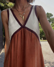Rosalind Hawke | Maxi Dress With Colorblock V-Neck For Women