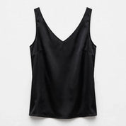 Maddison Kellaway | Draped Satin V-Neck Top For Women