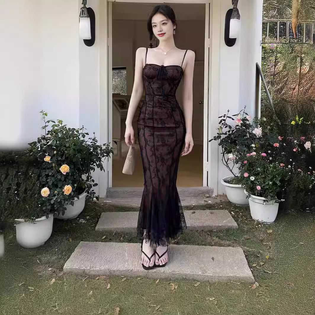 Phoebe Wright | Lace Maxi Races Dress For Women