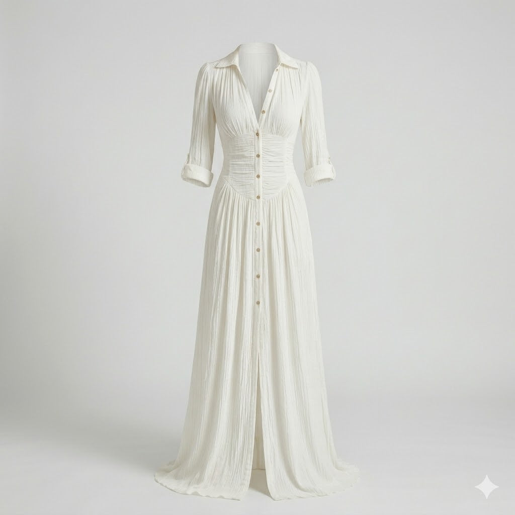 Clara Beaumont | Bohemian Flow Maxi Dress with Western Elegance For Women