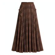 Rosalind Fairweather | Plaid Maxi Skirt With Pockets For Women