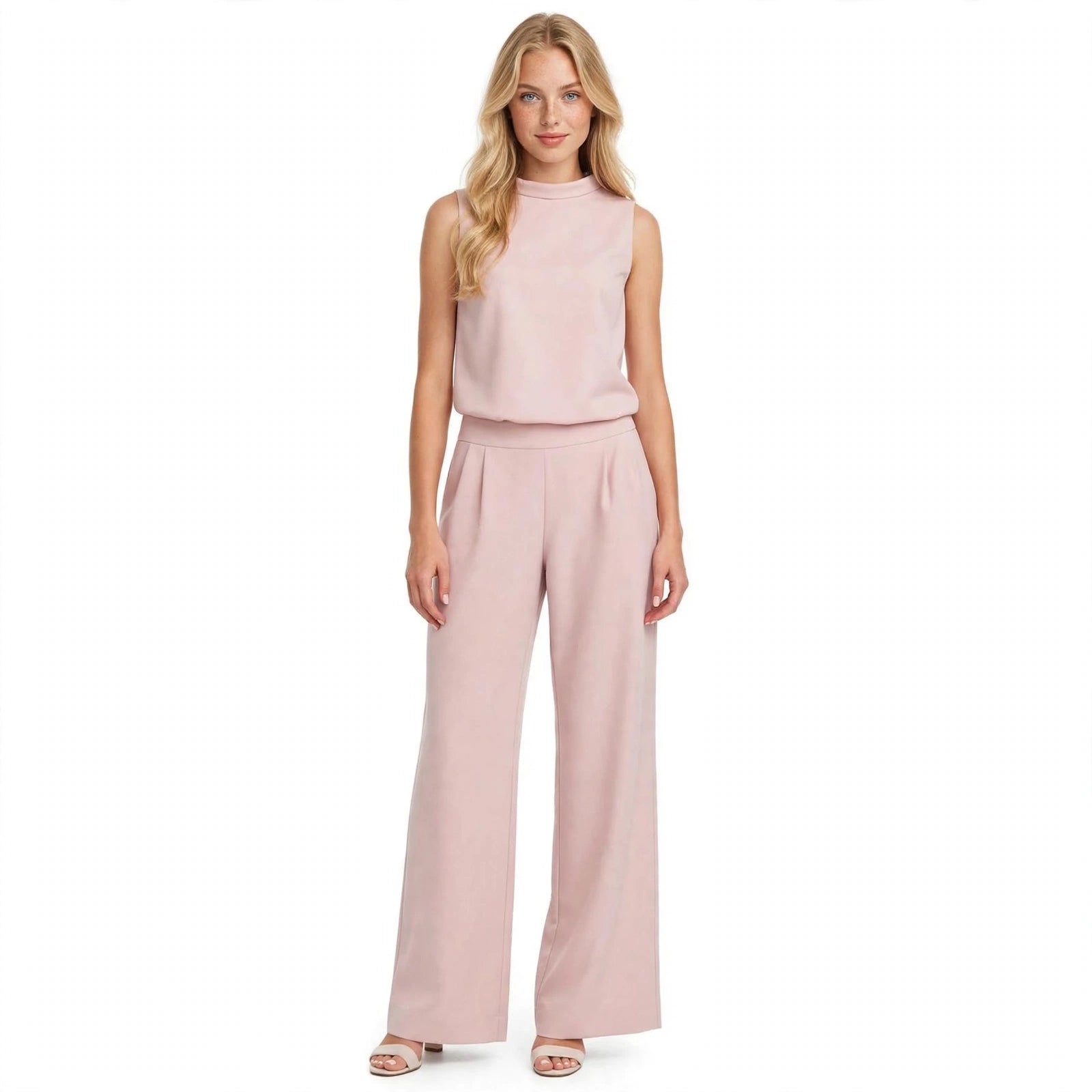Matilda Fairweather | Blush Wide-Leg Two Piece Set For Women