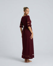 Zoe Pemberton | Black Mesh Stripe Midi Dress For Women