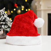 Merry Frost | Red Faux Fur Trim Christmas Santa Hat Unisex