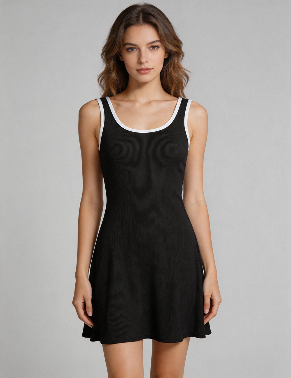 Lauren Beckett | Ribbed Summer Mini Dress For Women