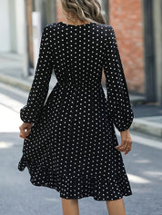 Ruby Kensington | Flowing Polka Dot Midi Dress For Women
