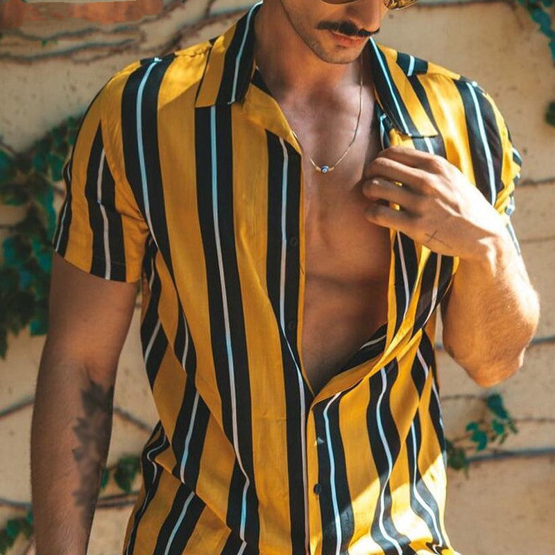 Jack Sullivan | Striped Short Sleeve Shirt For Men