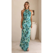 Violet Chambers | Floral Halter Neck Races Dress For Women