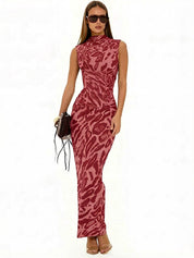 Tara Hughes | Leopard Print Bodycon Maxi Dress For Women