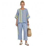 Fiore Hunworth | Linen-Look Striped Top & Trousers Set For Women