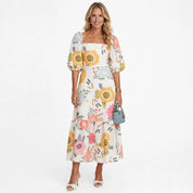 Matilda Rowan | Summer Dress With Puff Sleeve Detail