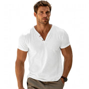 Pietro Elmbridge | Henley V-Neck T-Shirt For Men