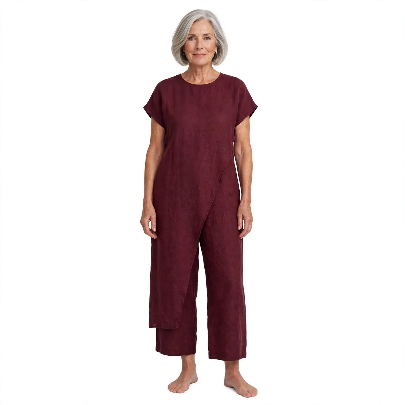 Susanna Corwell | Asymmetric Tunic & Wide-Leg Trousers Set For Women