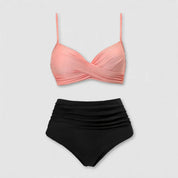 Holly Danvers | Khaki Twist High Waist Bikini Set For Women