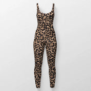 Georgia Calder | Leopard Print Scoop Neck Jumpsuit For Women