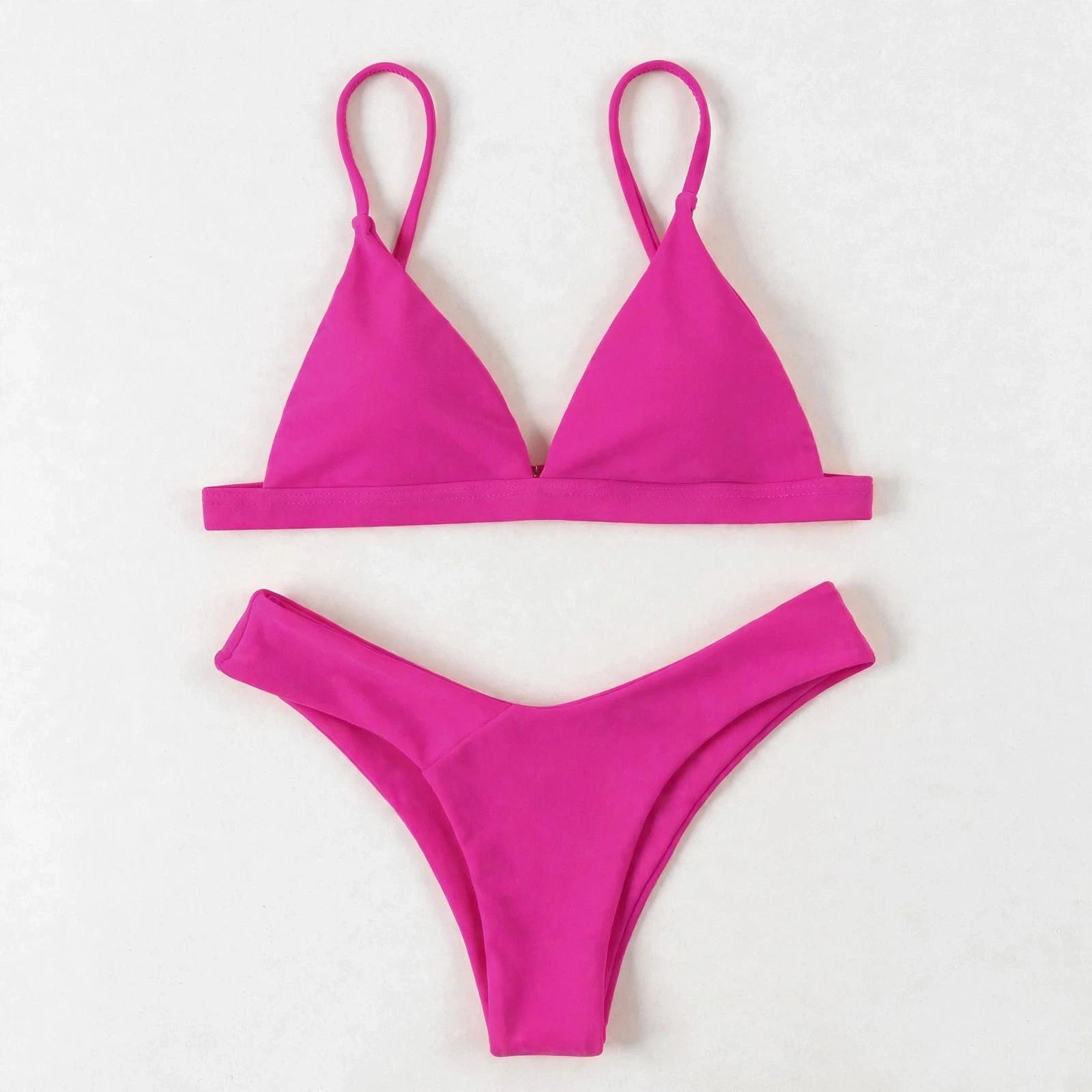 Tahlia Brooks | Hot Pink Triangle Bikini Set For Women